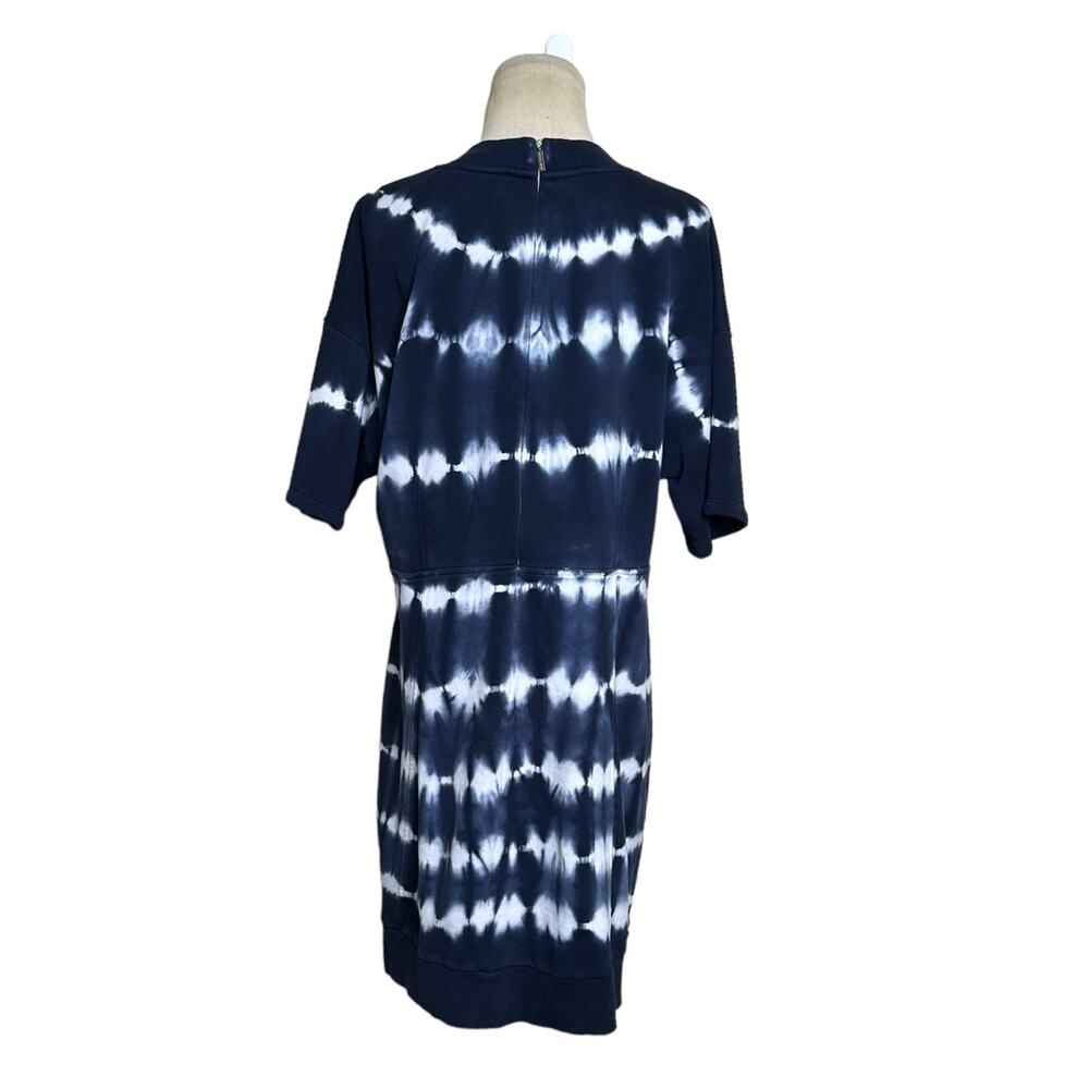 Michael Kors blue white tie dye organic cotton short sleeves dress size XL - Picture 2 of 12